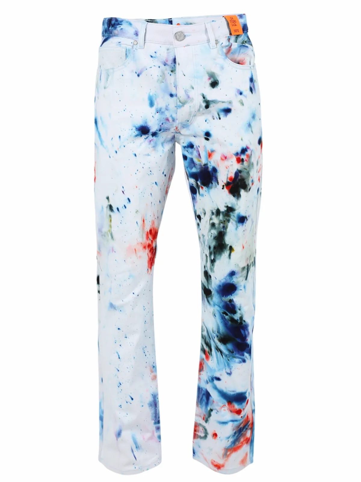 S.R. Studio. La. Ca. White Soto Hand-dyed Jeans In 416 Turquoi