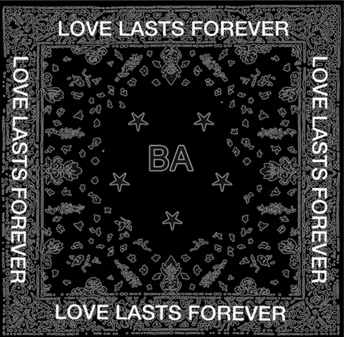 DESTROY LONELY LOVE LASTS FOREVER バンダナ Destroy Lonely Merch Love Lasts Forever Bandana | WHAT'S ON