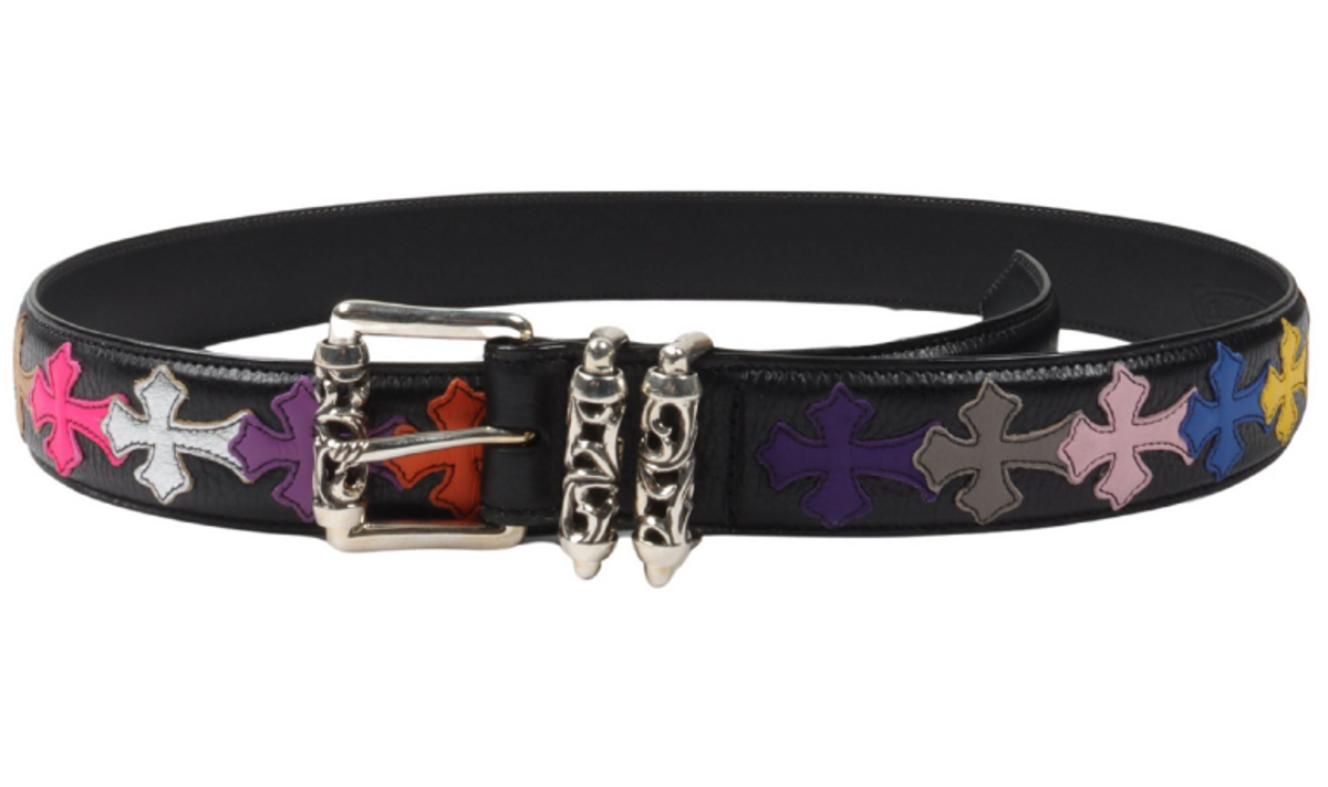 Chrome Hearts Multicolor Cross Patch Roller Belt | WHAT'S ON THE STAR?