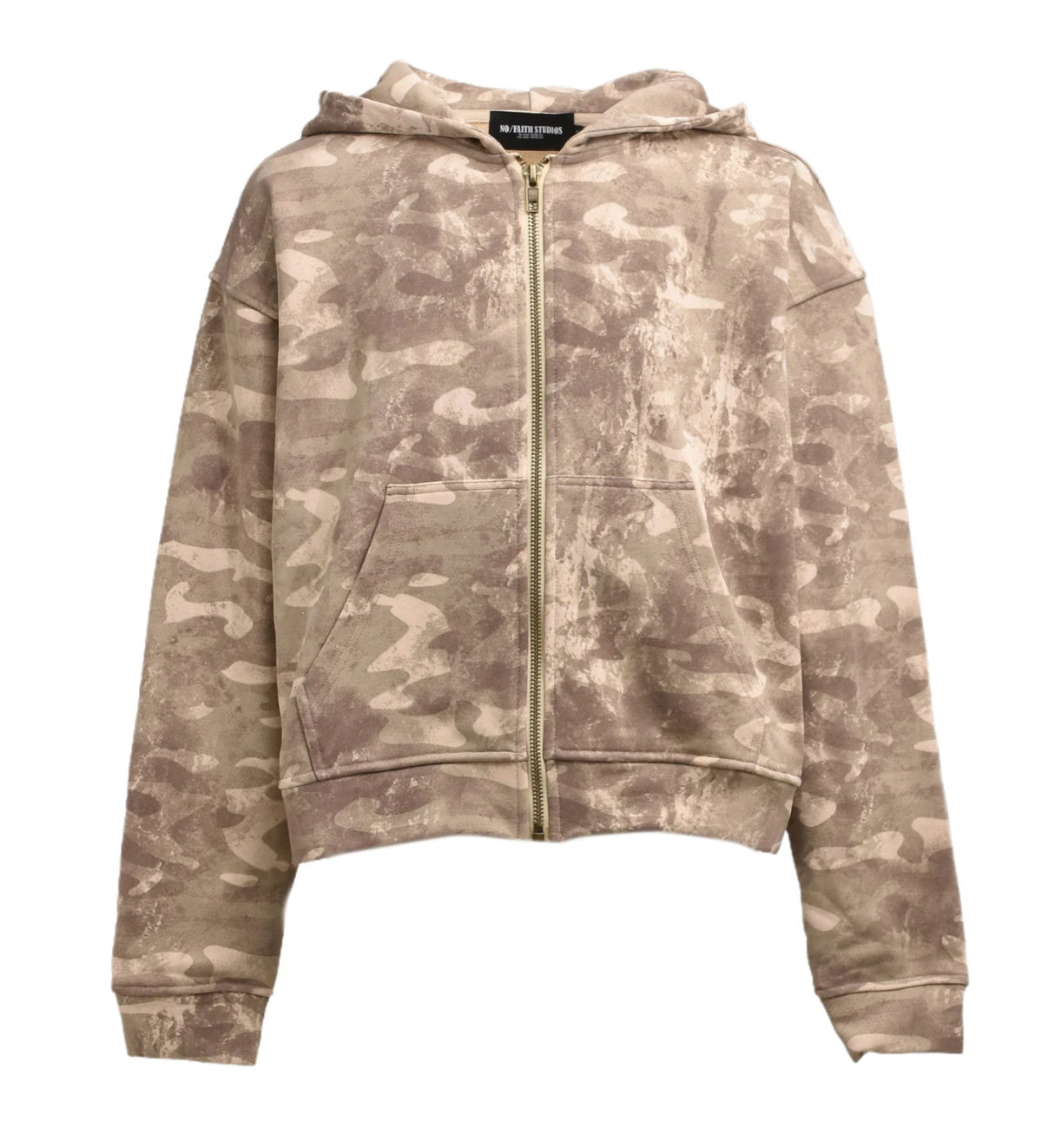 No Faith Studios Camo Monogram Zip Jacket | WHAT