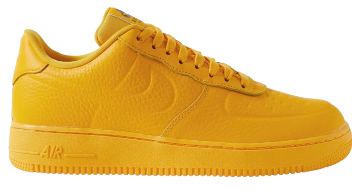 Nike Air Force 1 07 Ripstop-trimmed Waterproof Leather Sneakers In Yellow