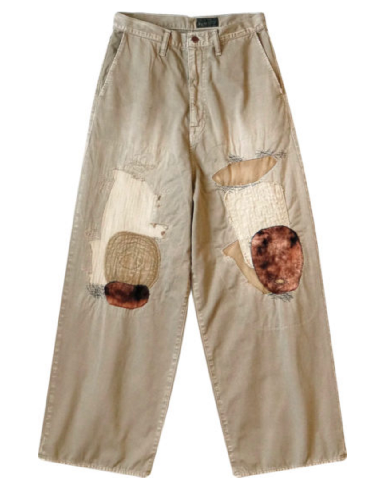 Kapital Beige Patches Katsuragi Port Pants