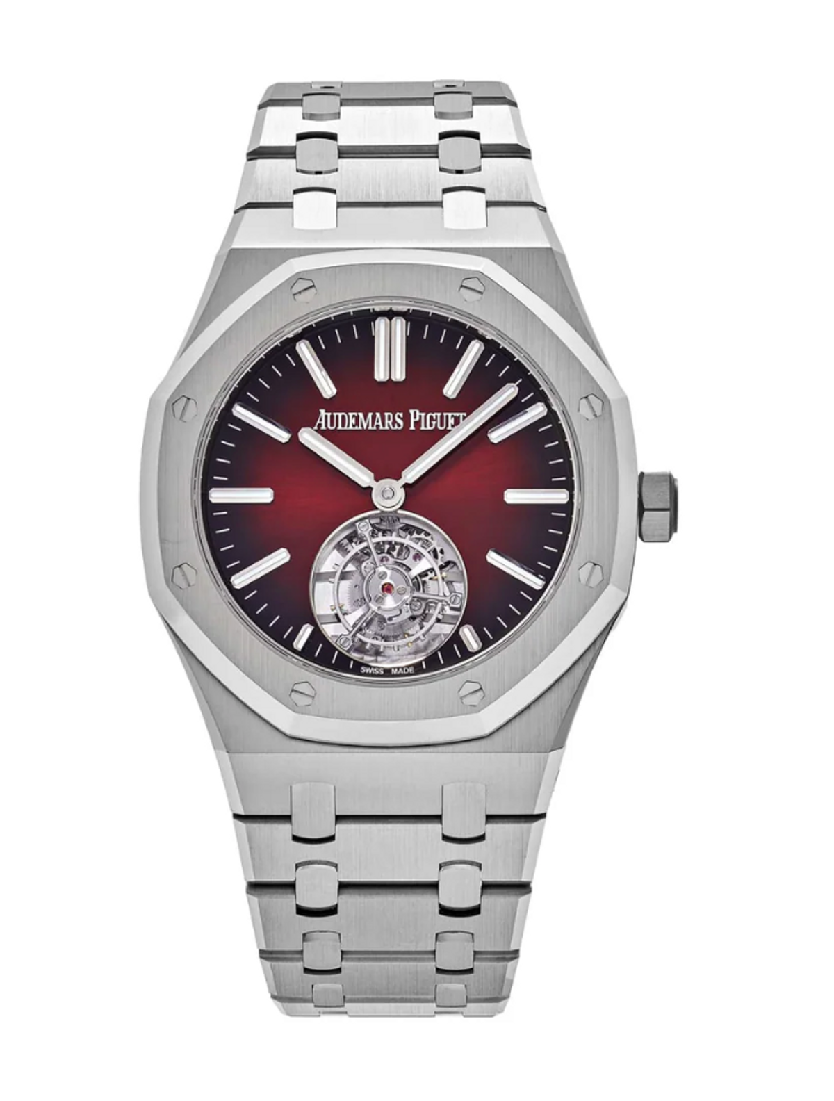 Audemars Piguet Royal Oak 26730ST.OO.1320ST.05 Selfwinding Flying Tourbillon Red Burgundy Stainless Steel