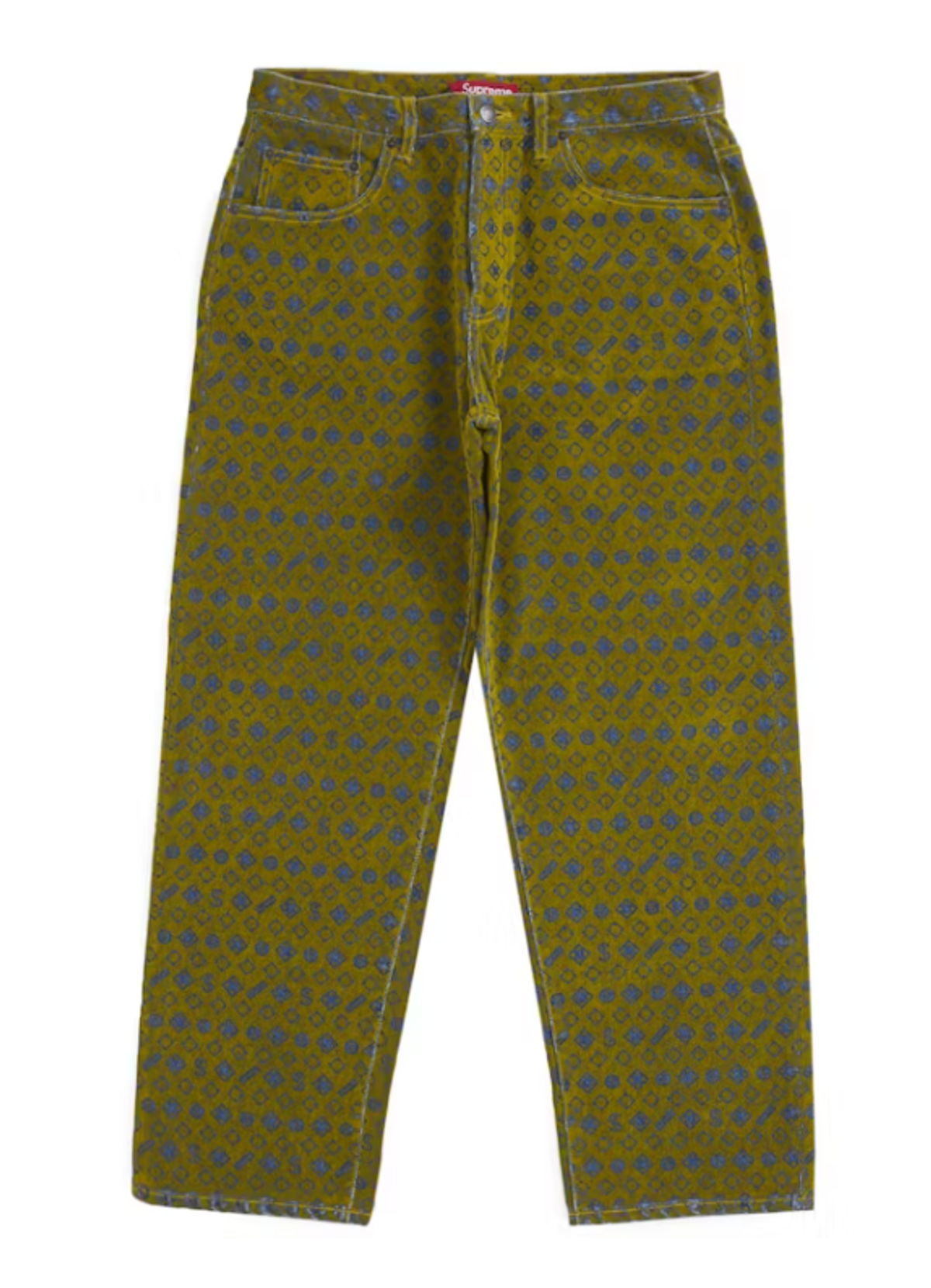 Supreme Flocked Loose Fit Jean Mustard