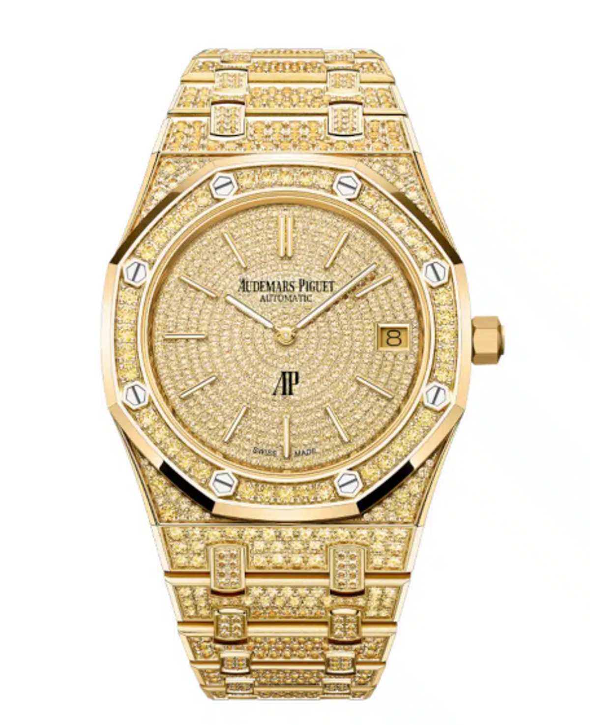 Audemars Piguet Yellow Gold Sapphires Royal Oak