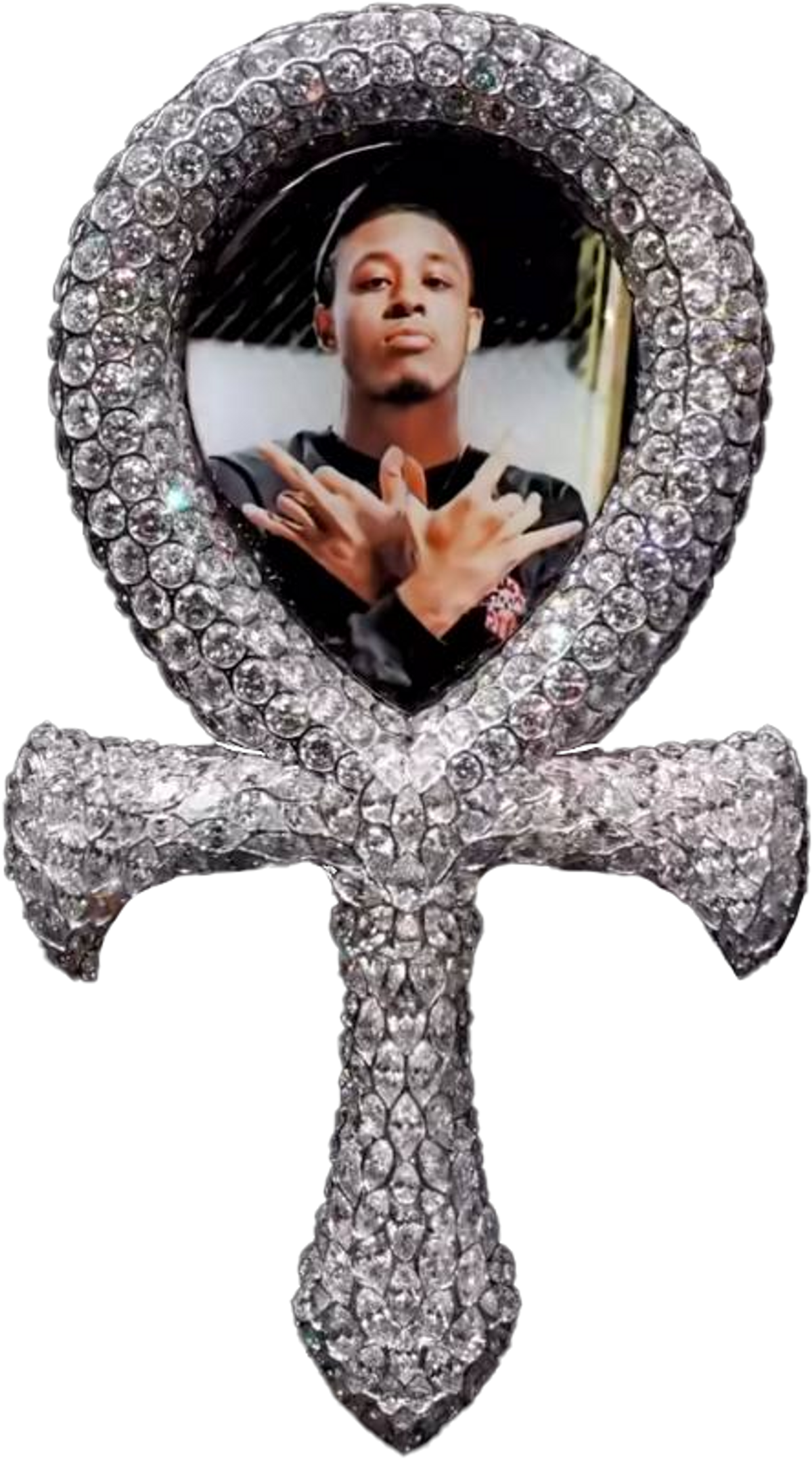 Benny The Jeweler Iced Out Ankh Cross Chain