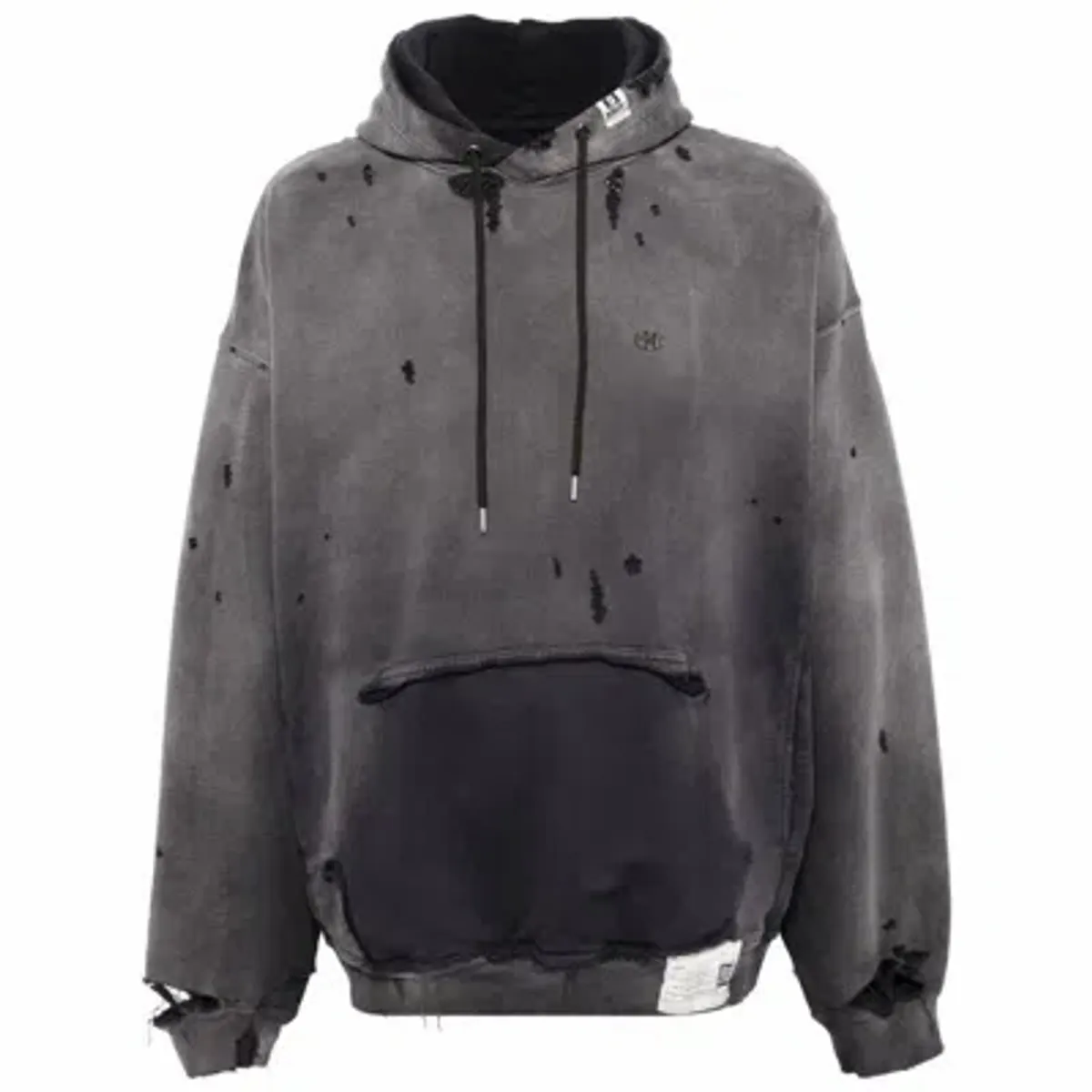 Maison Mihara Yasuhiro Distressed-effect Hoodie In Grey