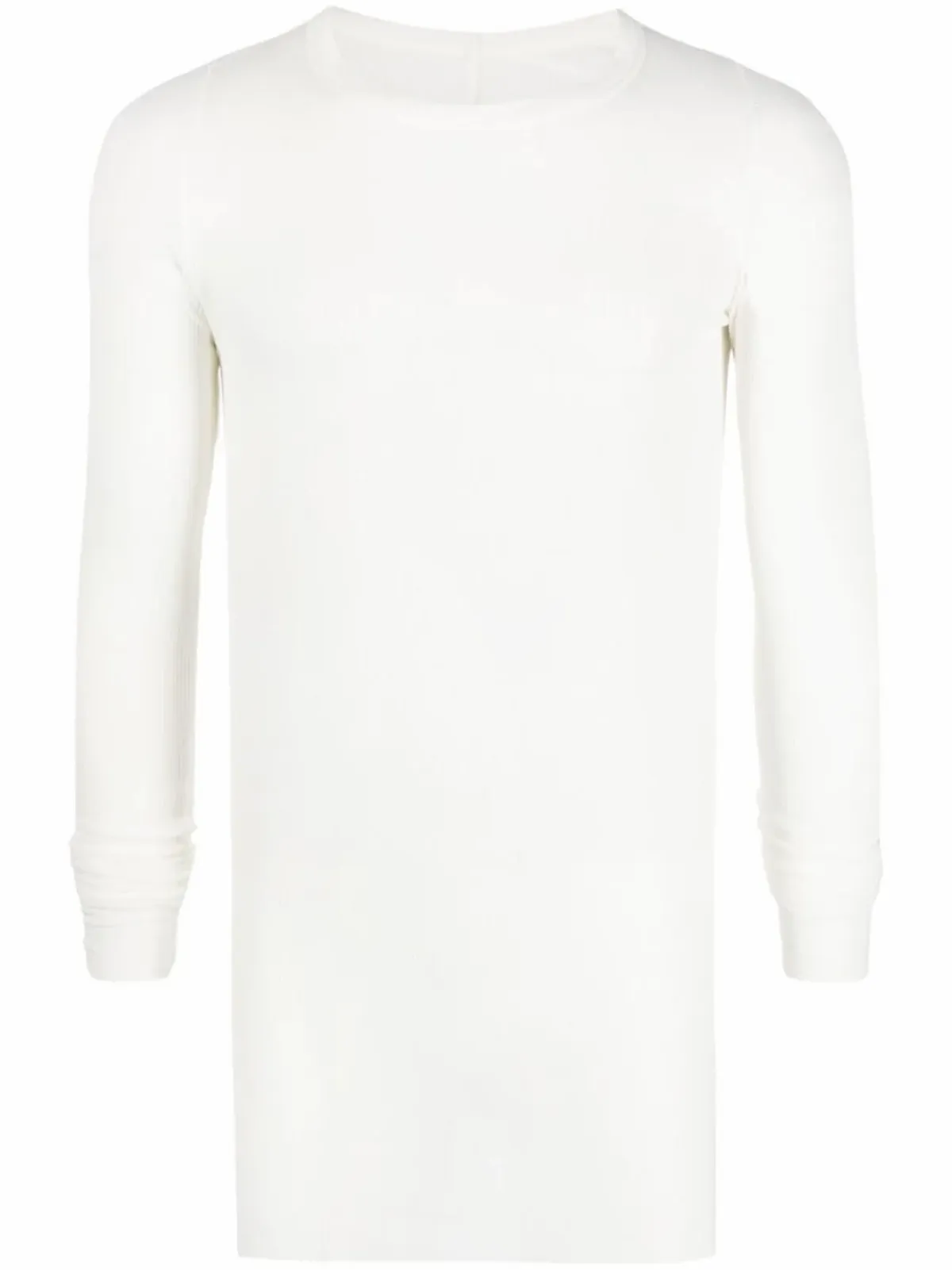 Rick Owens White Basic Long Sleeve T-shirt In 11 Milk