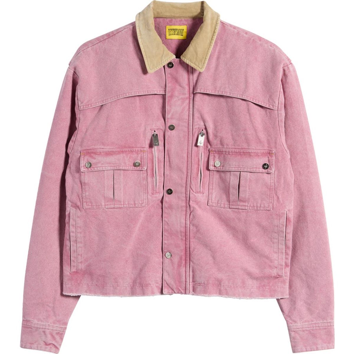 Diet Starts Monday Hopkins Raw Edge Cotton Canvas Work Jacket In Dusty Rose