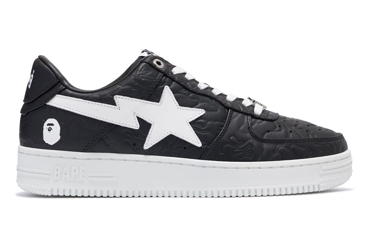 Bape A Bathing Ape Sta Low #3 Line Camo Black In Black/white