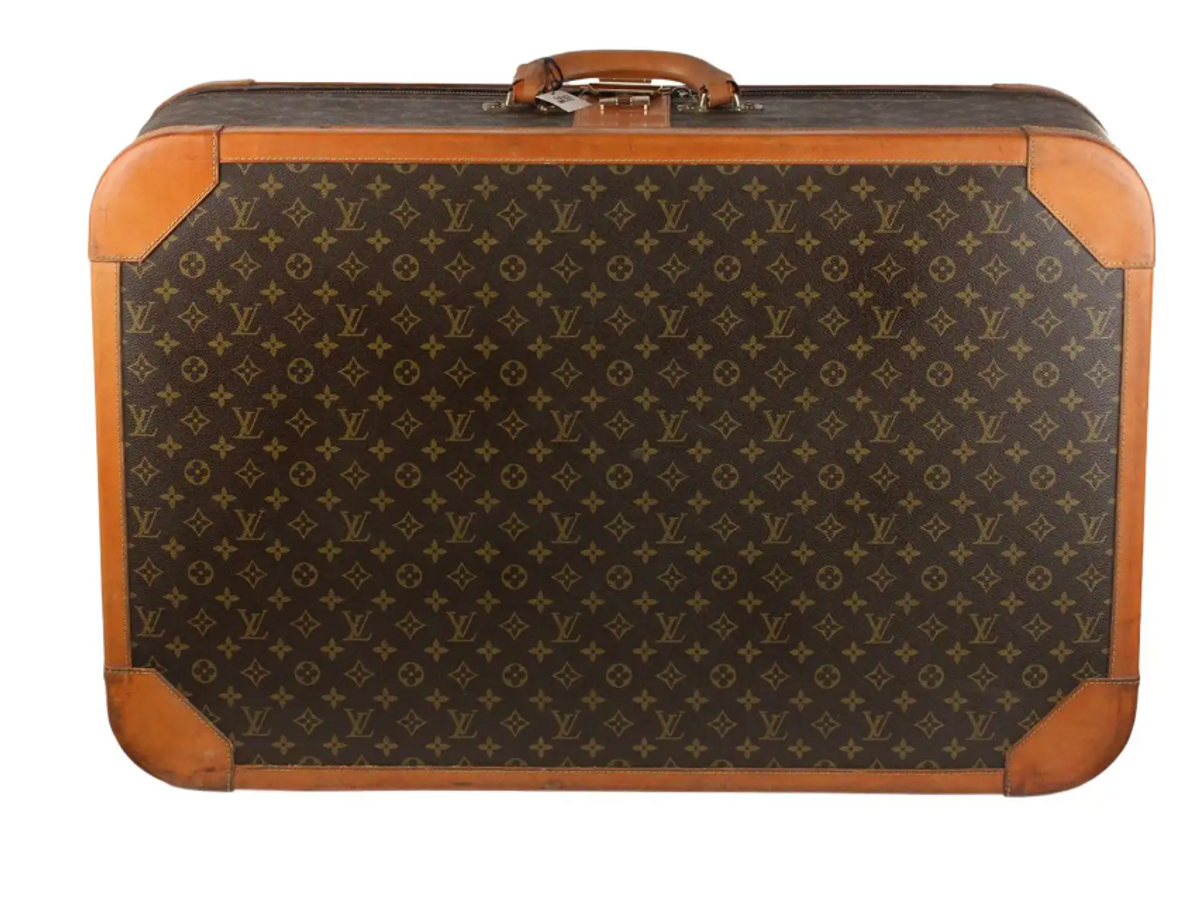 Louis Vuitton Vintage Monogram Special Lock 80 Luggage Travel Bag Trunk