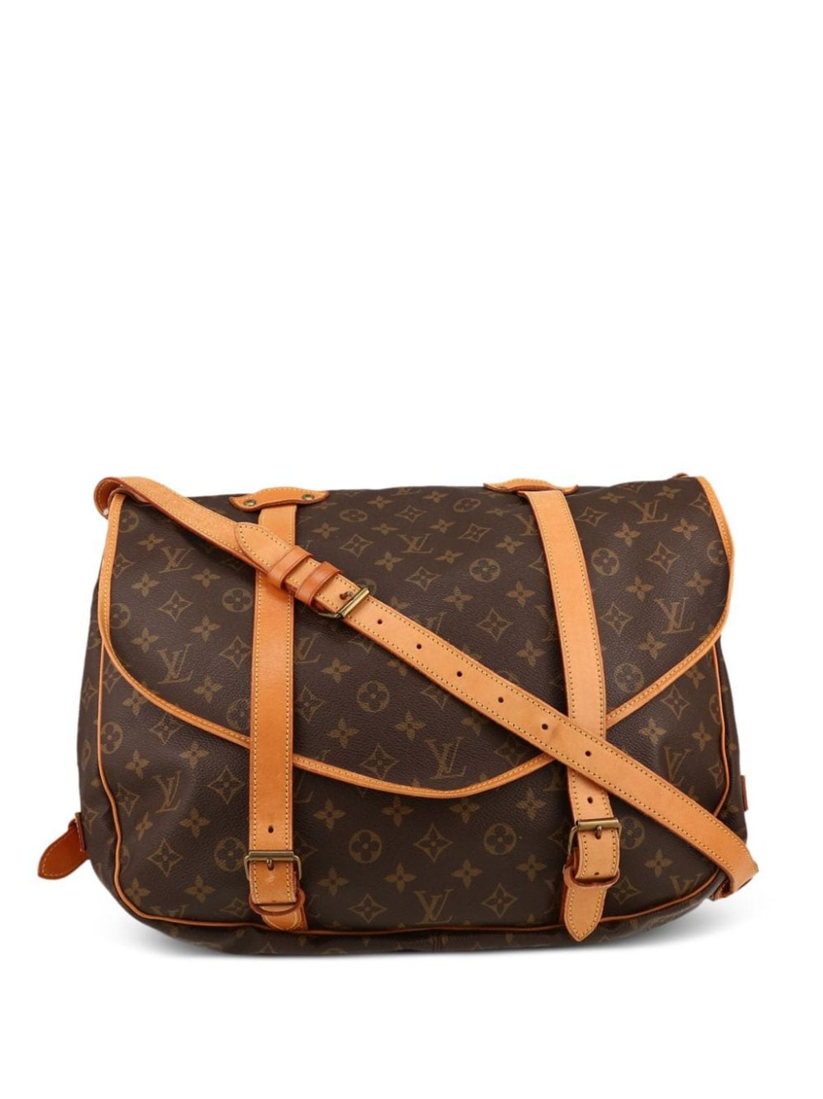 Louis Vuitton Vintage 1980 Medium Saumur Shoulder Bag In Brown