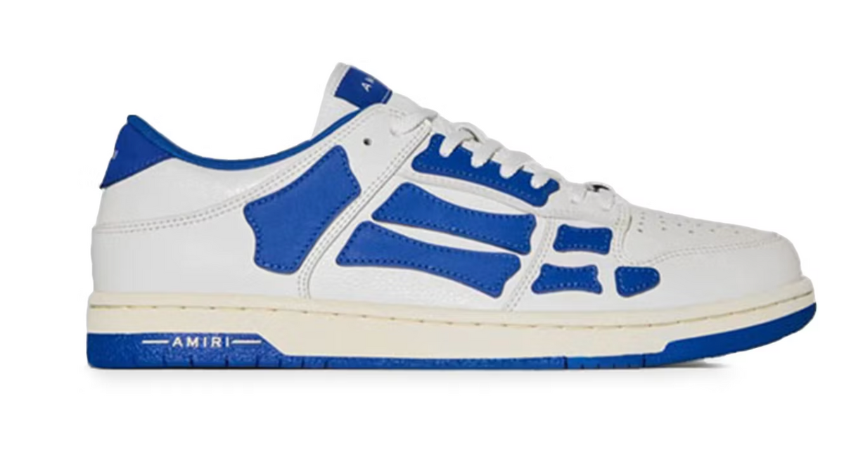 Amiri Skel-top Colour-block Leather Sneakers In Blue
