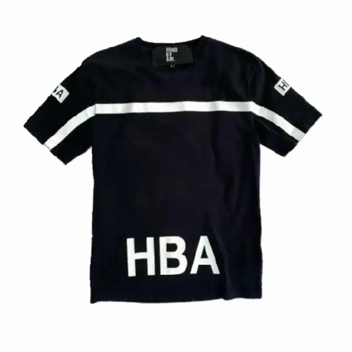 Hood by Air black T-shirt with stripes