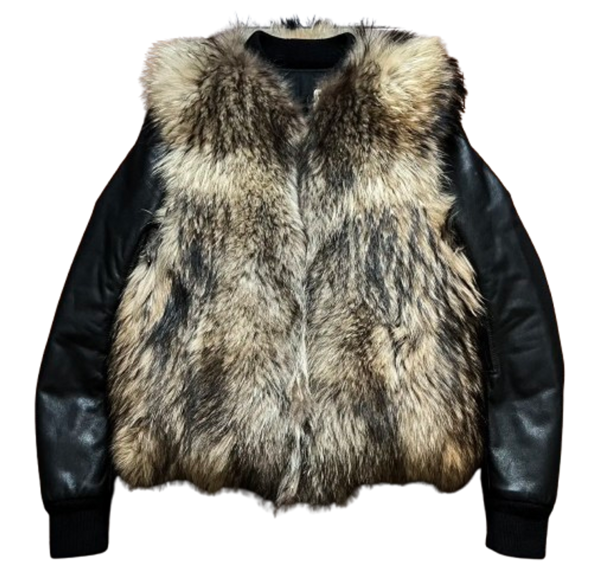 ジャケット・アウター Balmain homme 11AW Racoon Leather Jacket Balmain AW11 Raccoon Fur Jacket 46 Balmain AW11 Wolf Shirt 36