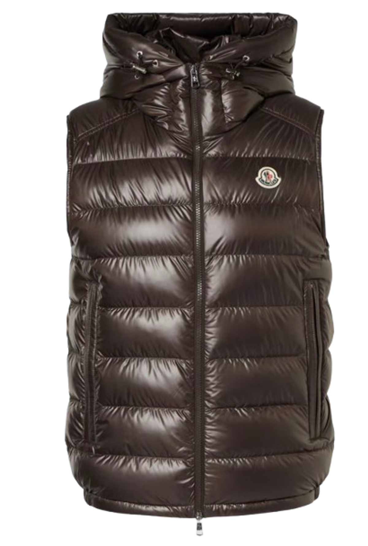 Moncler Barant Down Vest In Brown