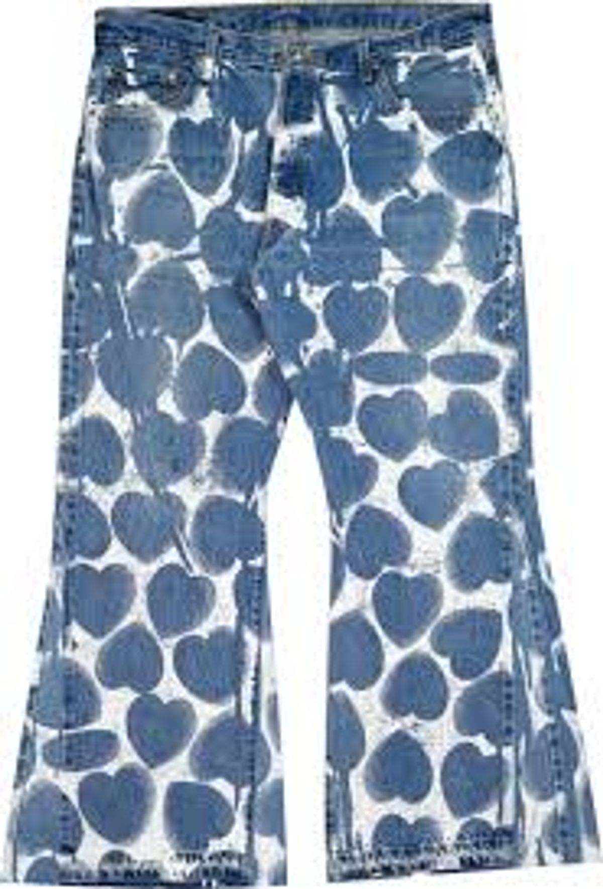 Readymade Blue Allover Hearts Flared Jeans