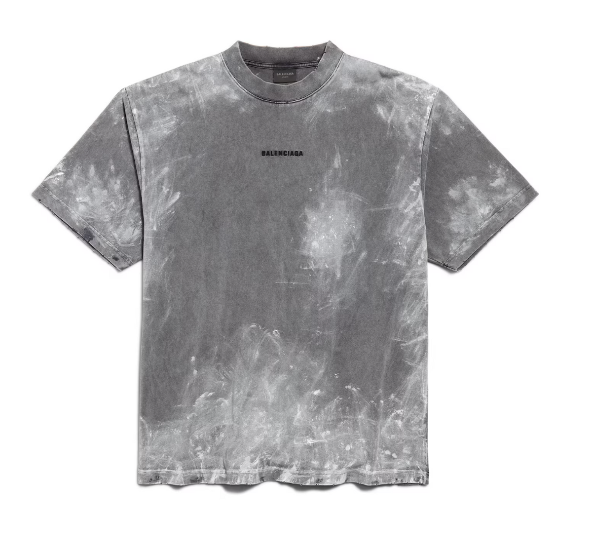 Balenciaga Back T-Shirt Medium Fit in grey painted vintage jersey