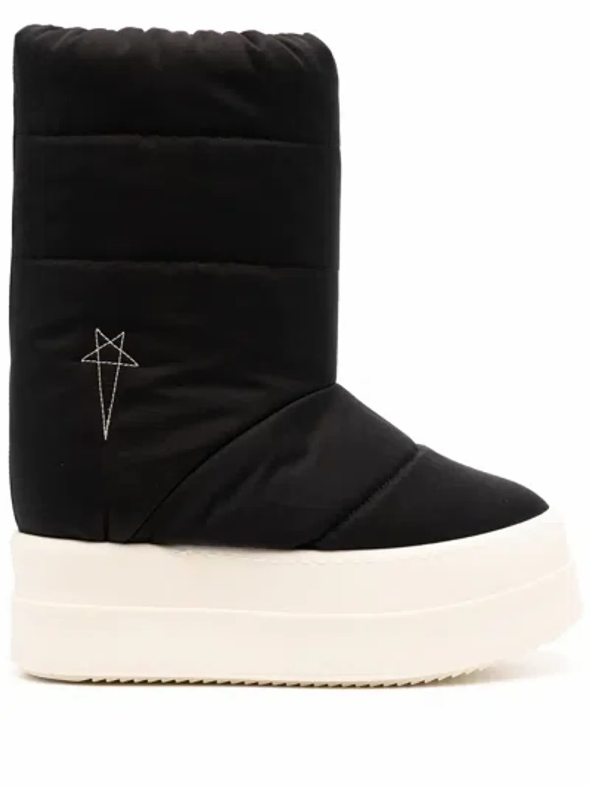 Rick Owens 65mm Double-pumper Boots In 981 Black/pearl/milk
