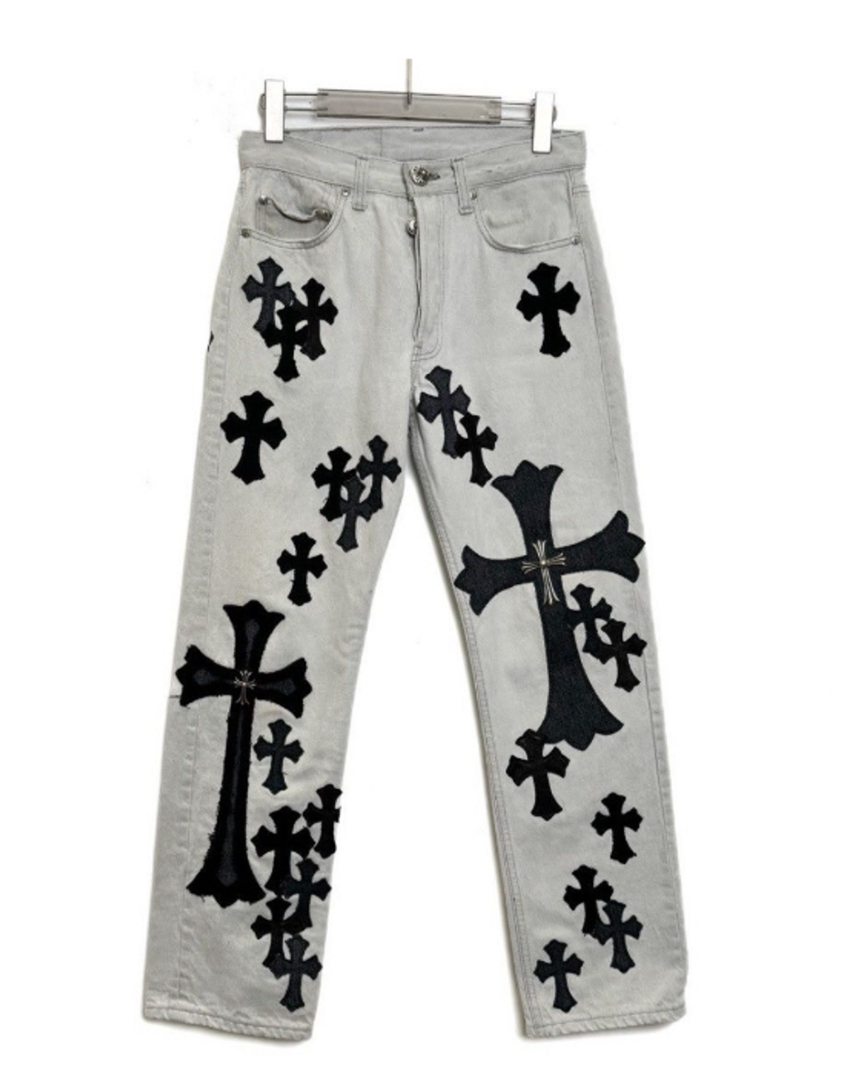 Chrome Hearts Crazy denim cross patch silver cross Levi's