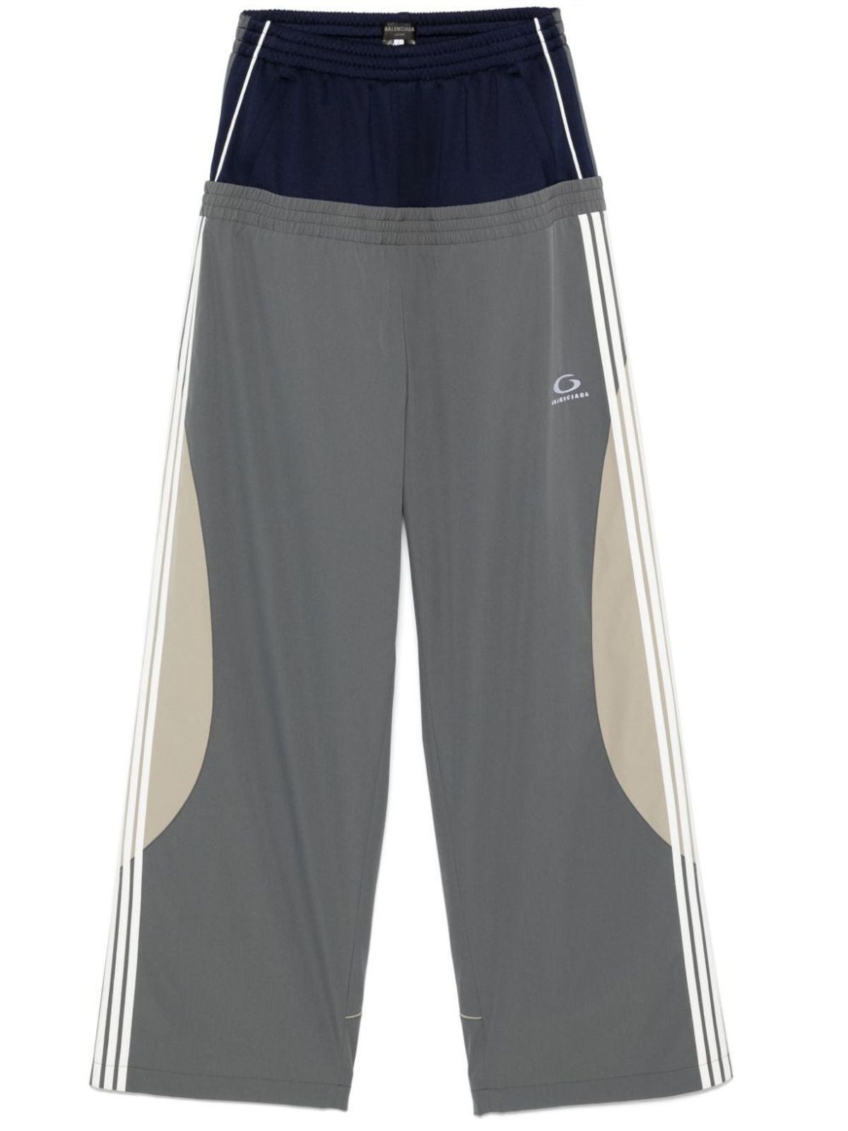 Balenciaga Cut-out Track Pants In Grey
