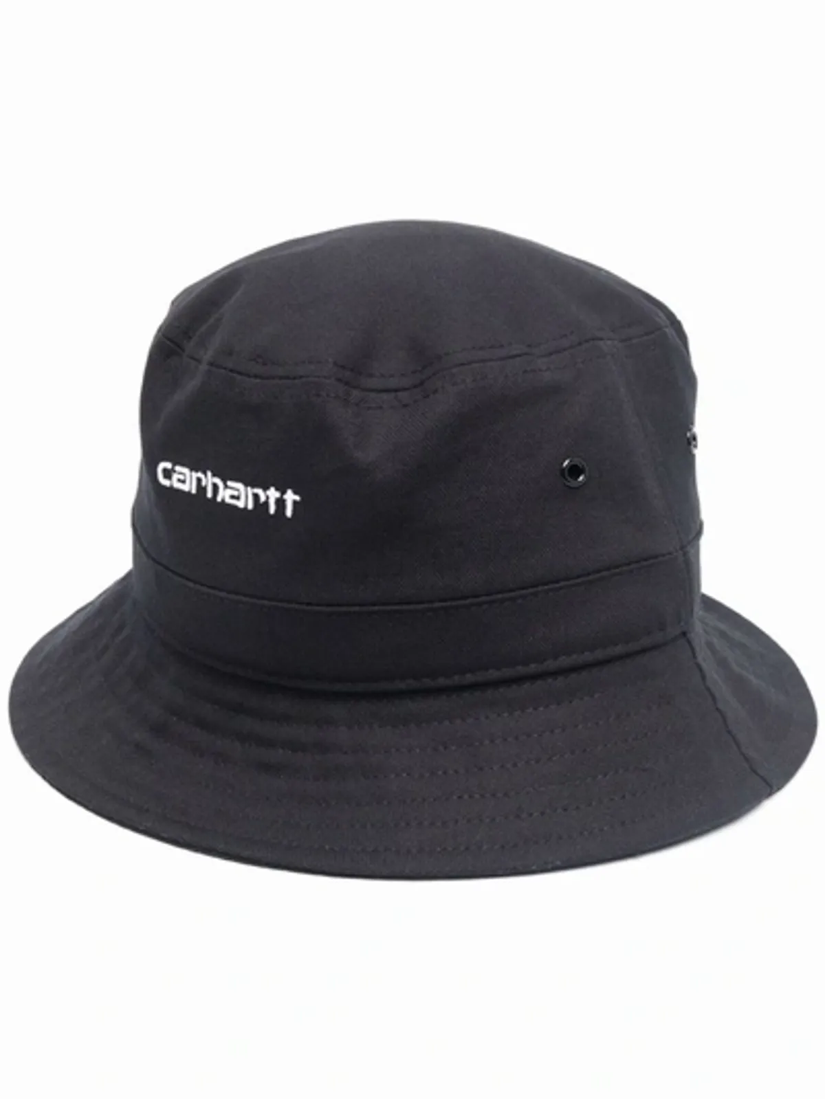 Carhartt Logo-embroidered Cotton Bucket Hat In Black