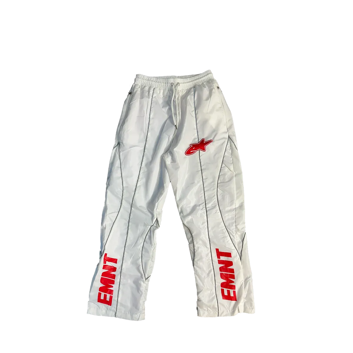 Emnt Eminent White/Red Nylon EMNT Pants | WHAT’S ON THE STAR?