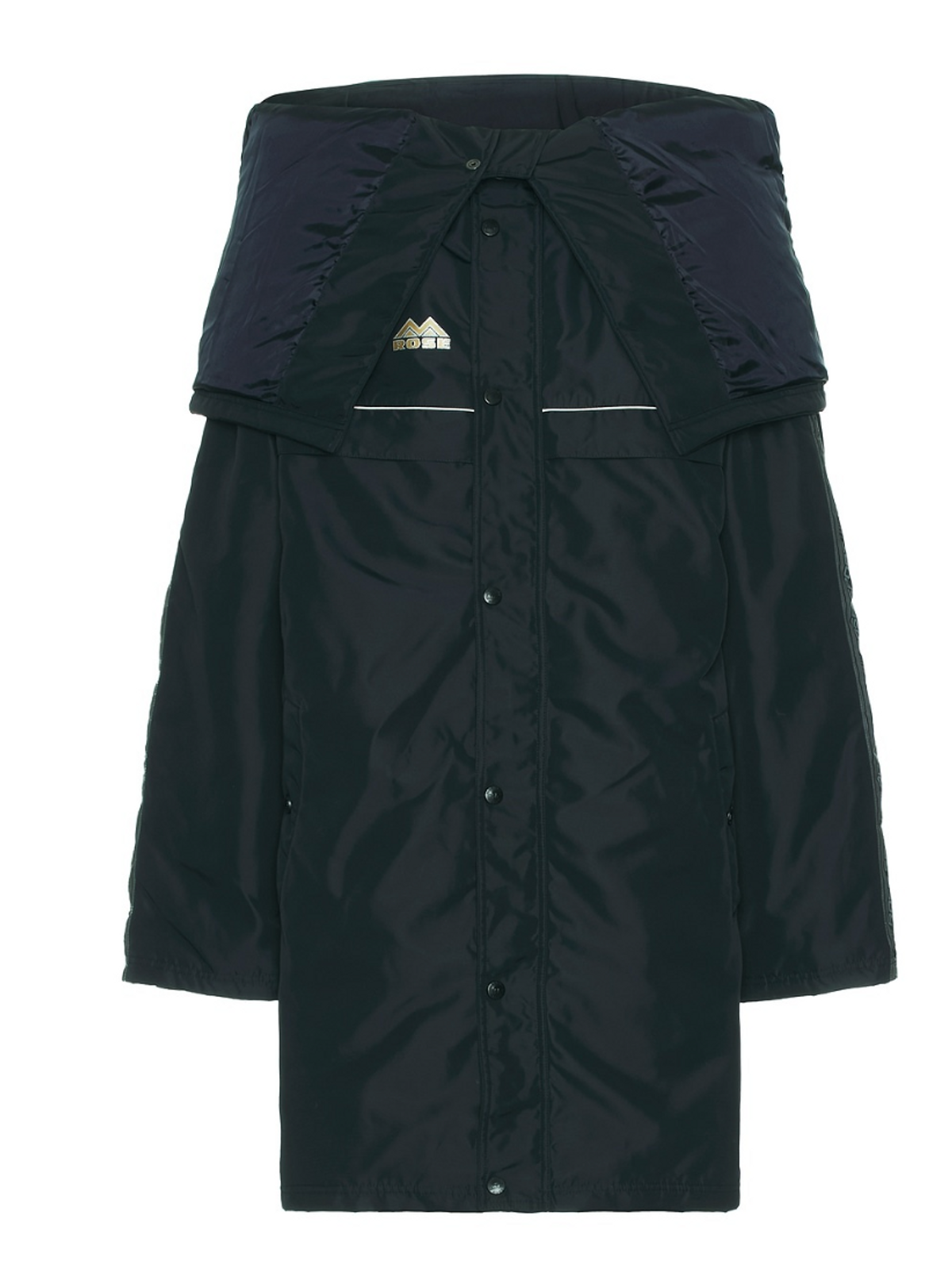 Martine Rose Navy Reverse Manager Coat In Blue Navy