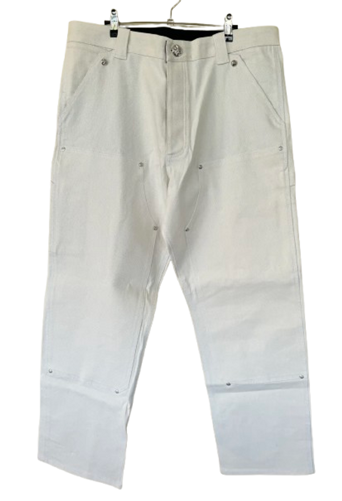 Chrome Hearts White Double Knee Carpenter Pants