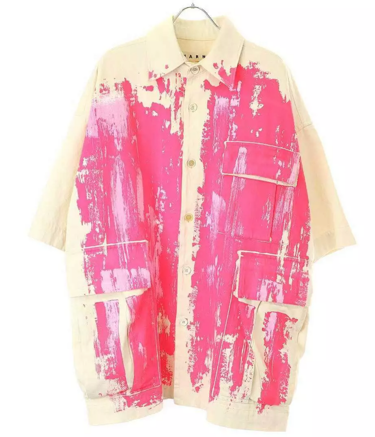 Marni 21SS Oversized Painted Denim Shirt Jacket