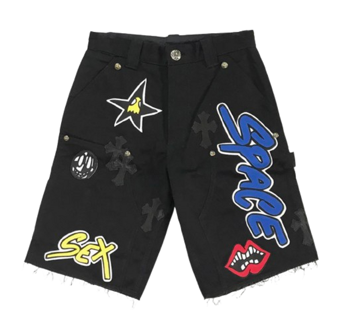 Chrome Hearts × Matty Boy Sex Record Space Leather Patch Shorts