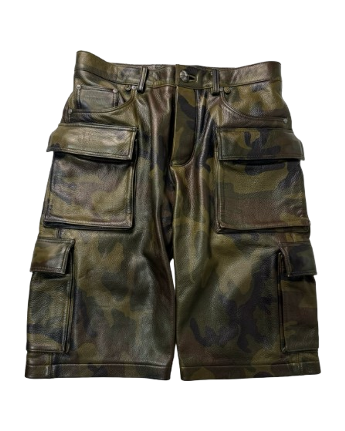 Chrome Hearts Leather Camo Shorts