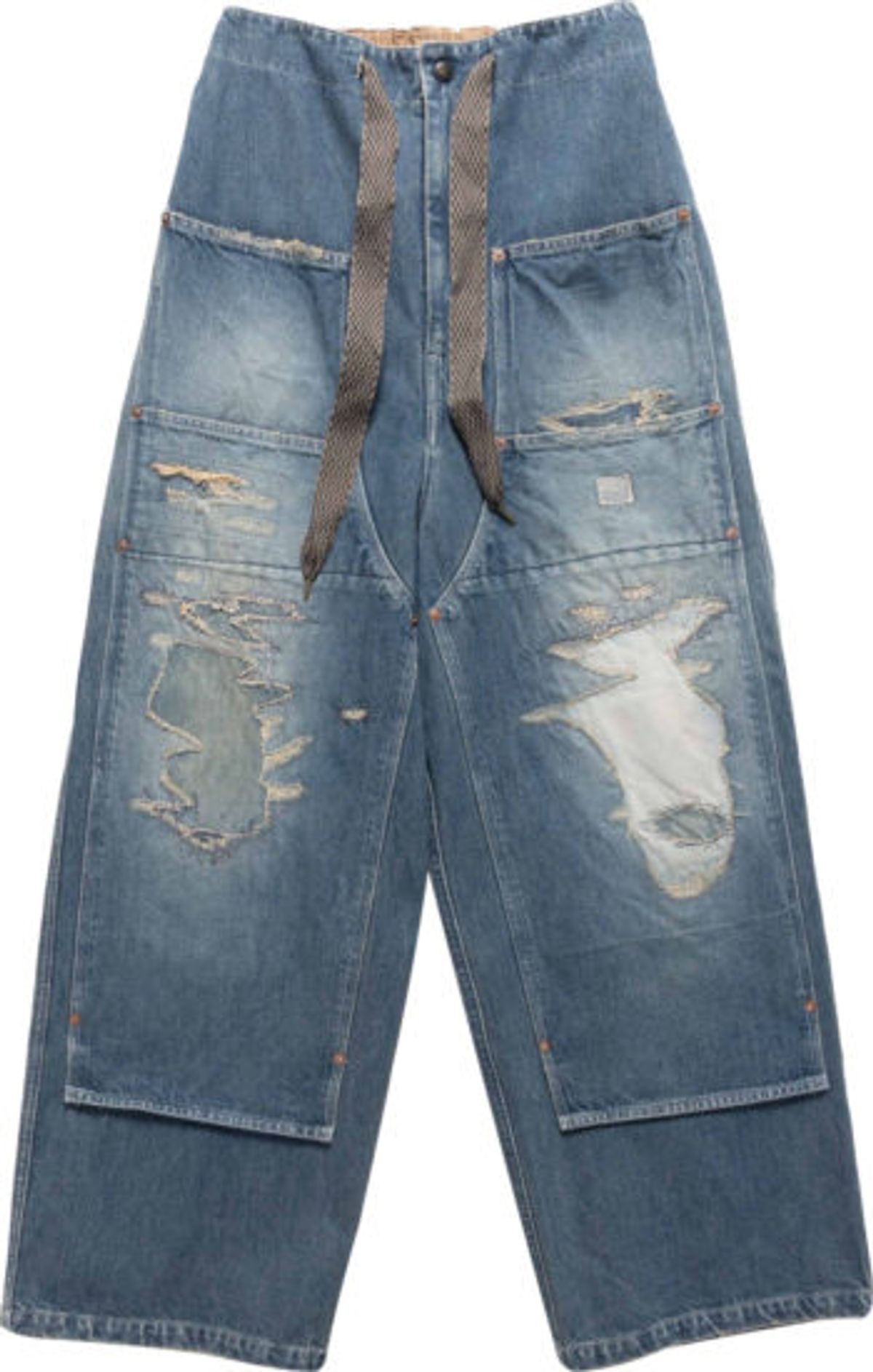 Kapital Brushed back HOPE Striped Easy Pants