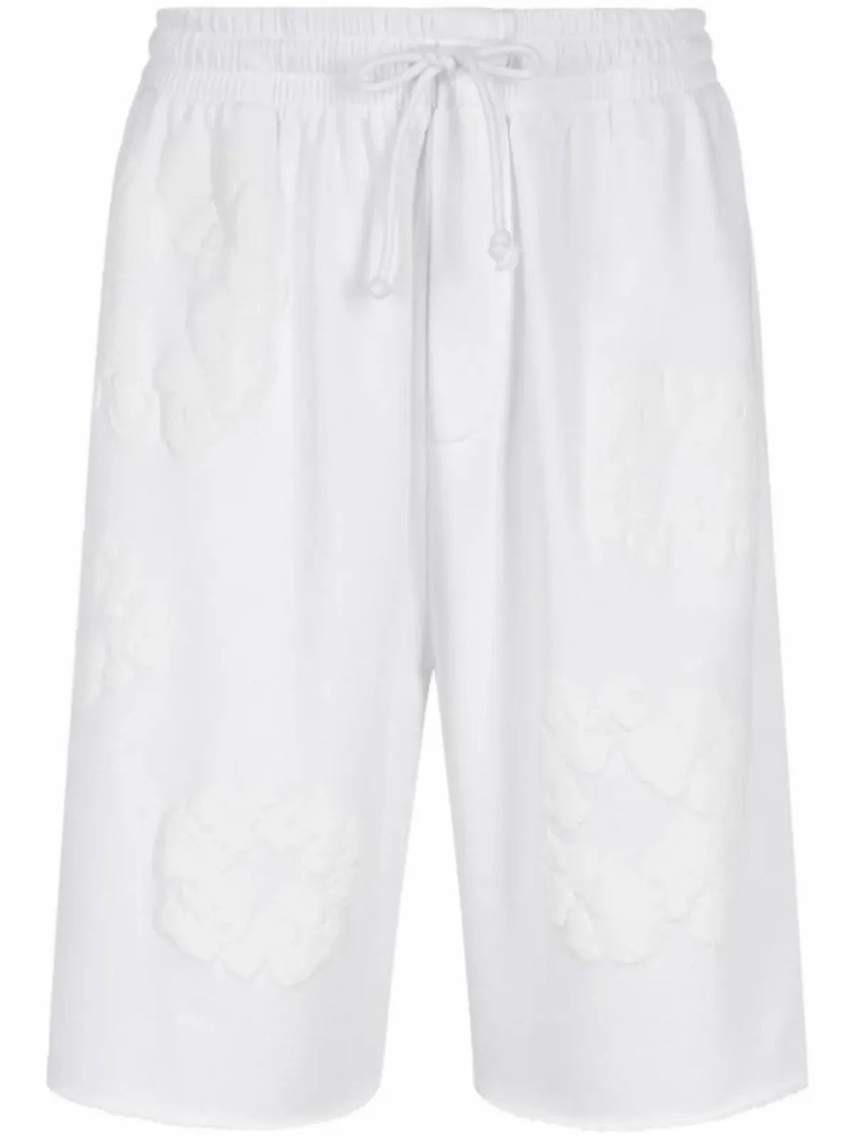 Denim Tears Cotton Denim Shorts With Print In White