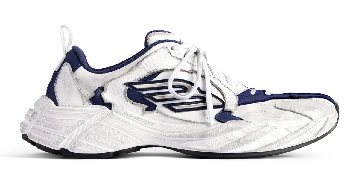 Balenciaga Monday Shoe in navy and white