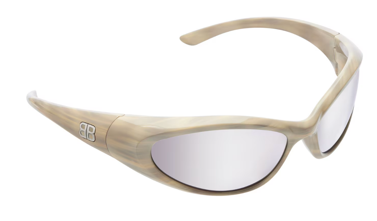 Balenciaga Sporty B Round Af サングラス で ホワイト Balenciaga Sporty B Round Af Sunglasses in White | Lyst