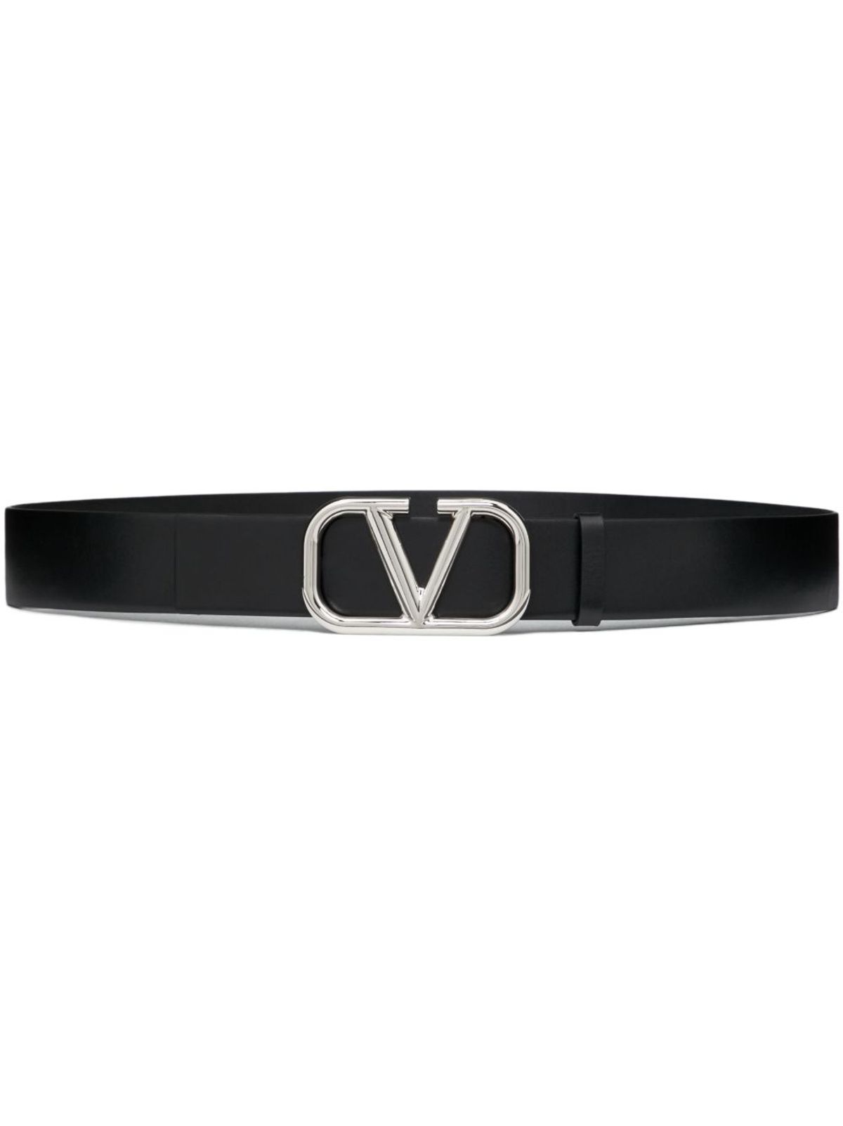 Valentino Vlogo Signature 40mm Leather Belt In Black