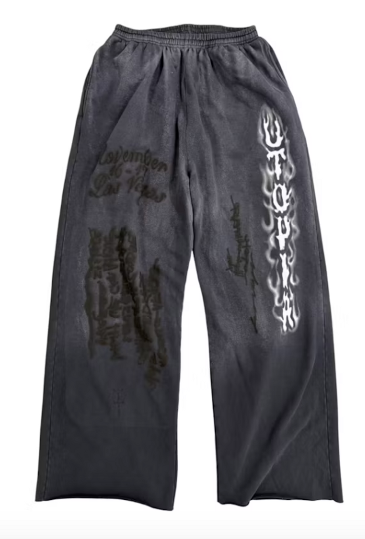 Travis Scott Merch Utopia Flame Sweatpants Black