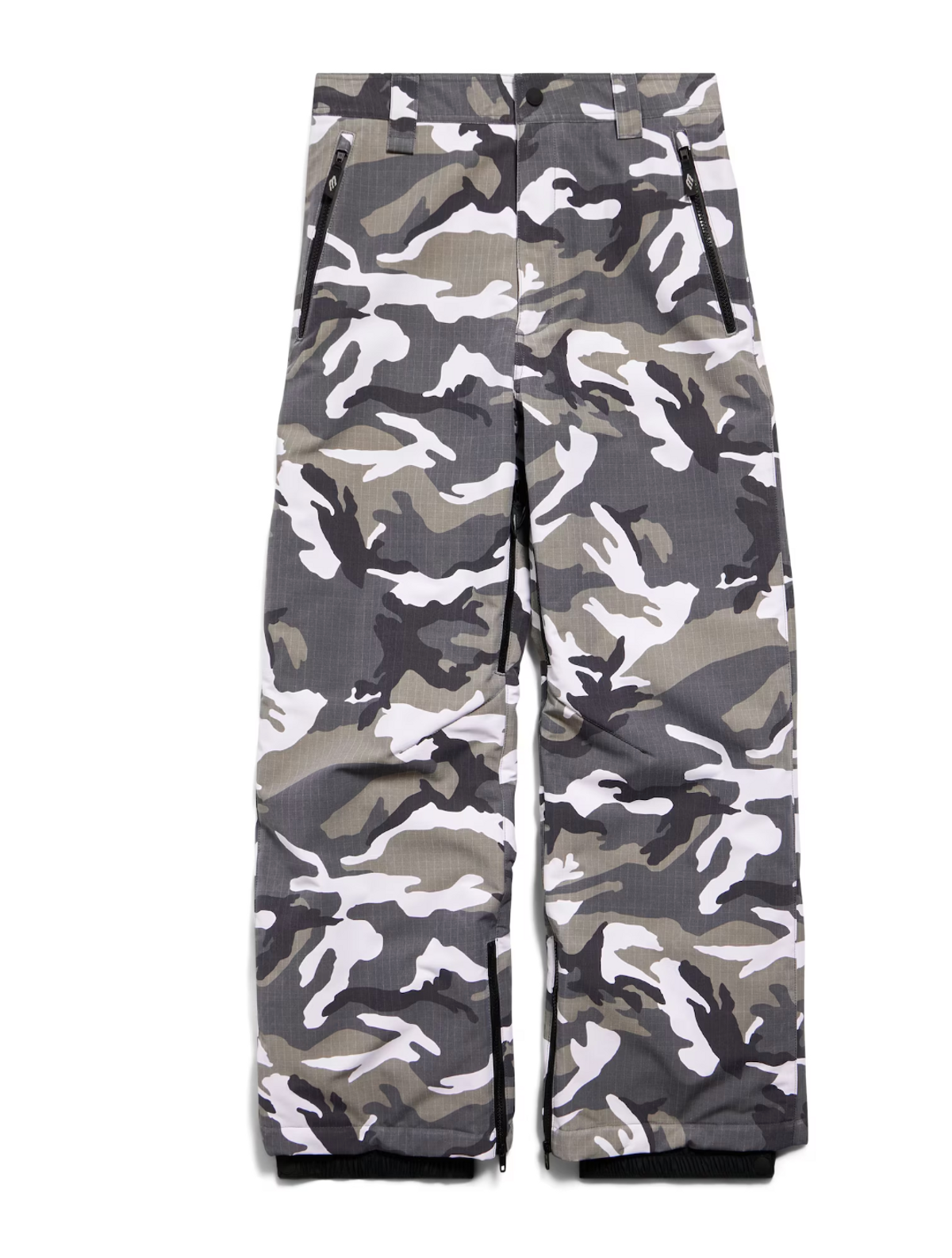 Balenciaga Camouflage Printed Ski Straight In Grey