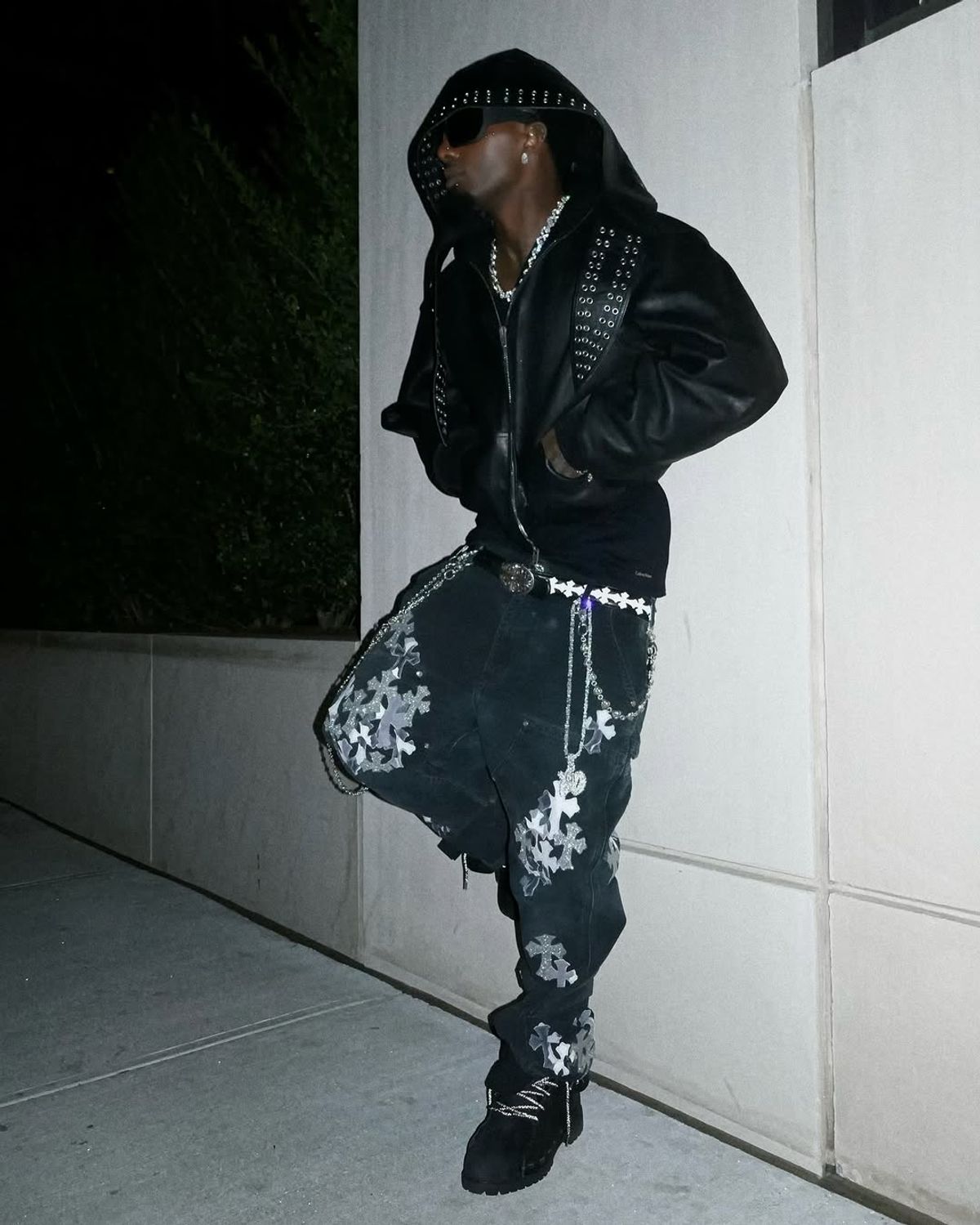 Playboi Carti in a VLONE outfit