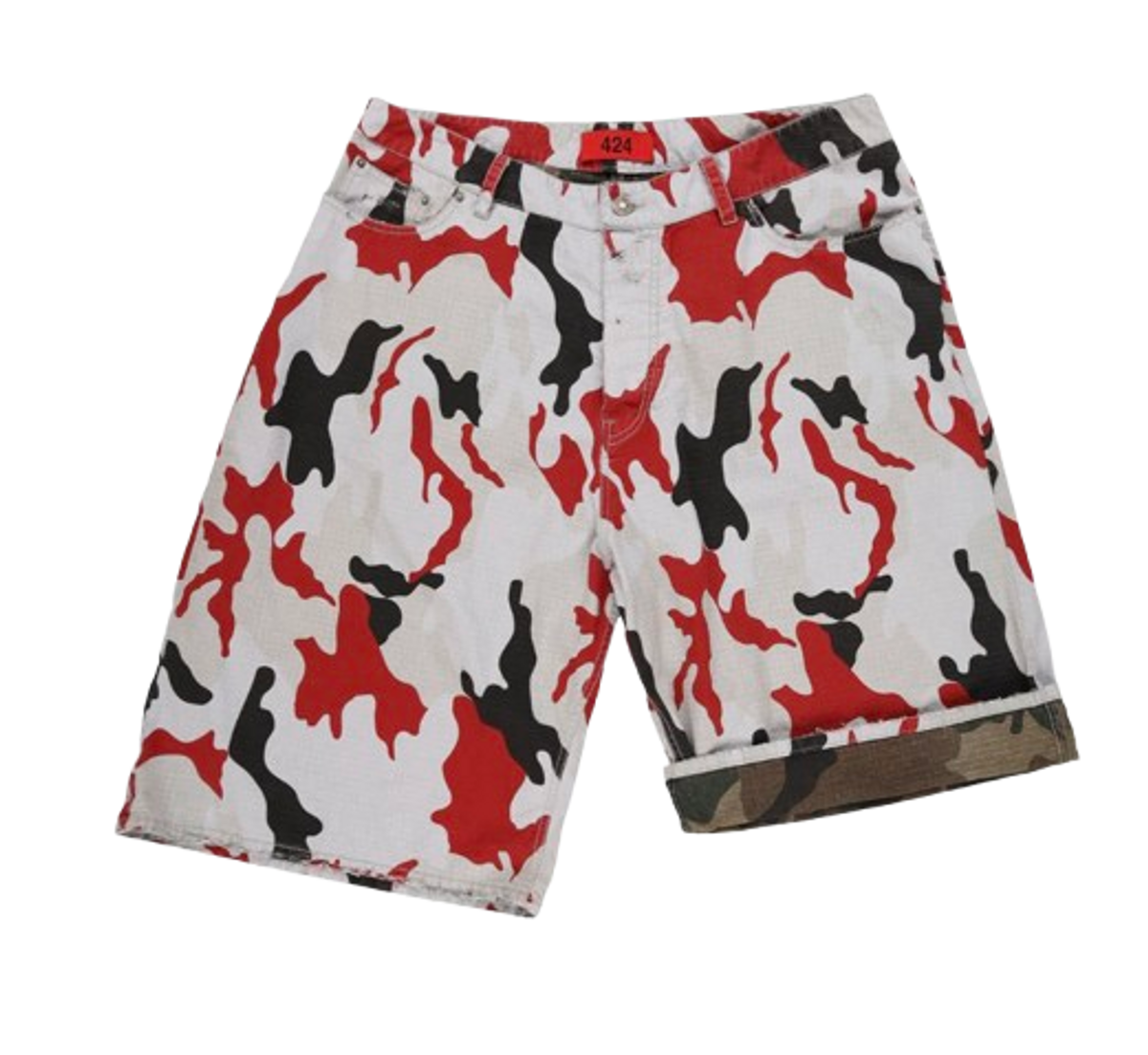 424 Big Daddy Double Face Rip Stop Shorts in Camo