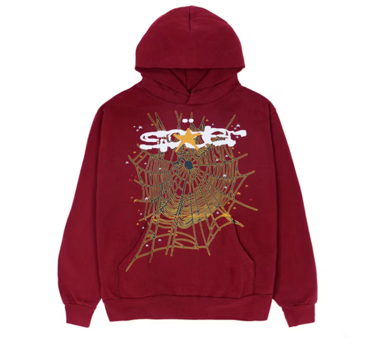 Spider Worldwide Sp5der Maroon Hoodie
