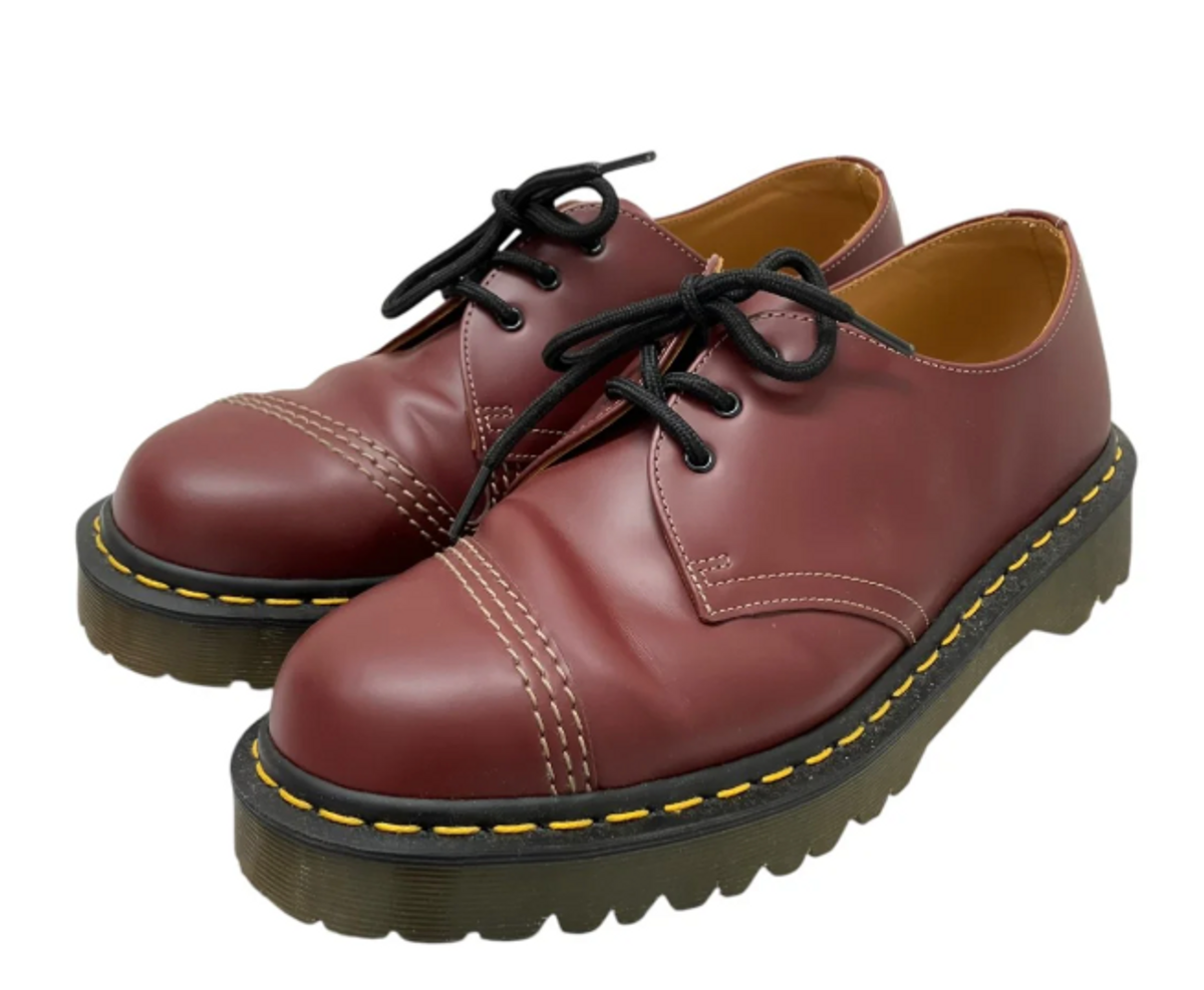 Dr. Martens × Comme Des Garcons 1461 Toe Guard Red Derby Shoes