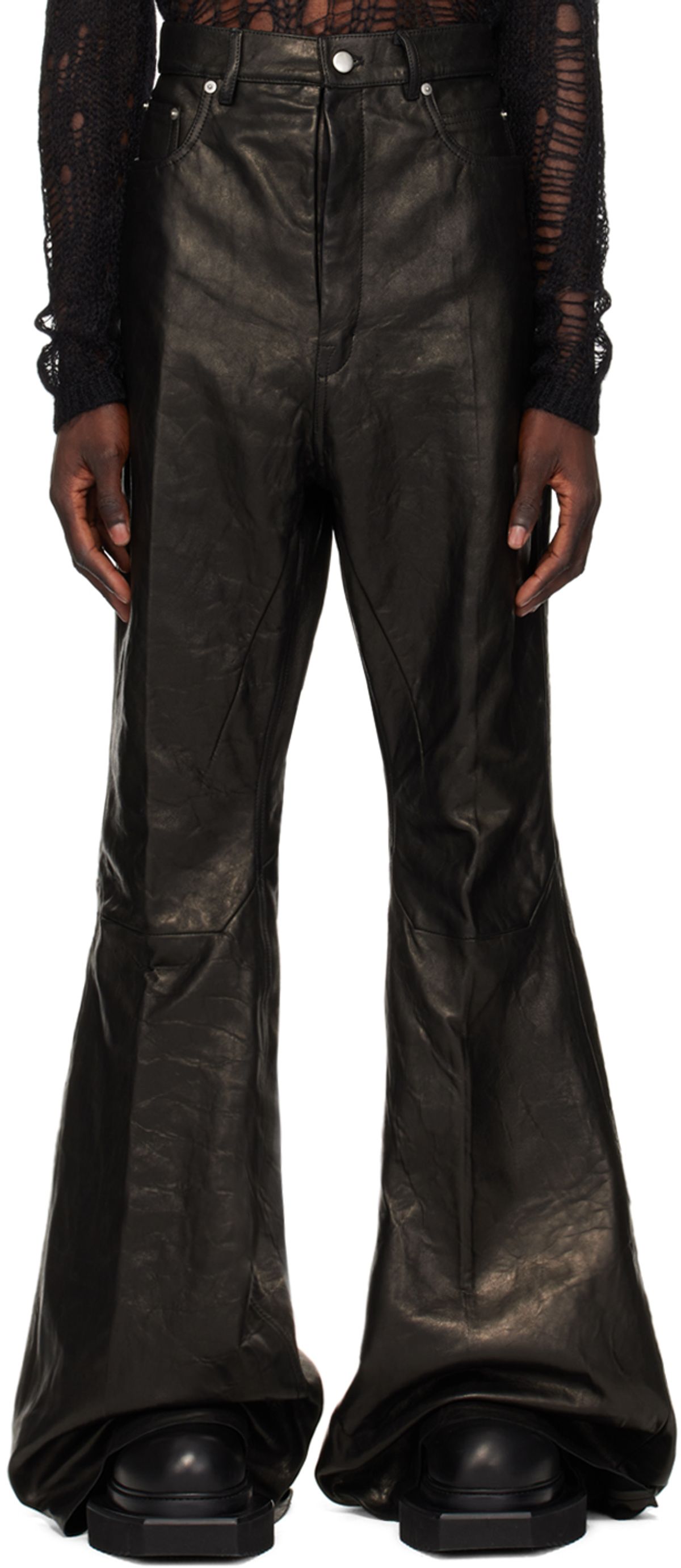 Rick Owens Black Porterville Bolan Bootcut Jeans