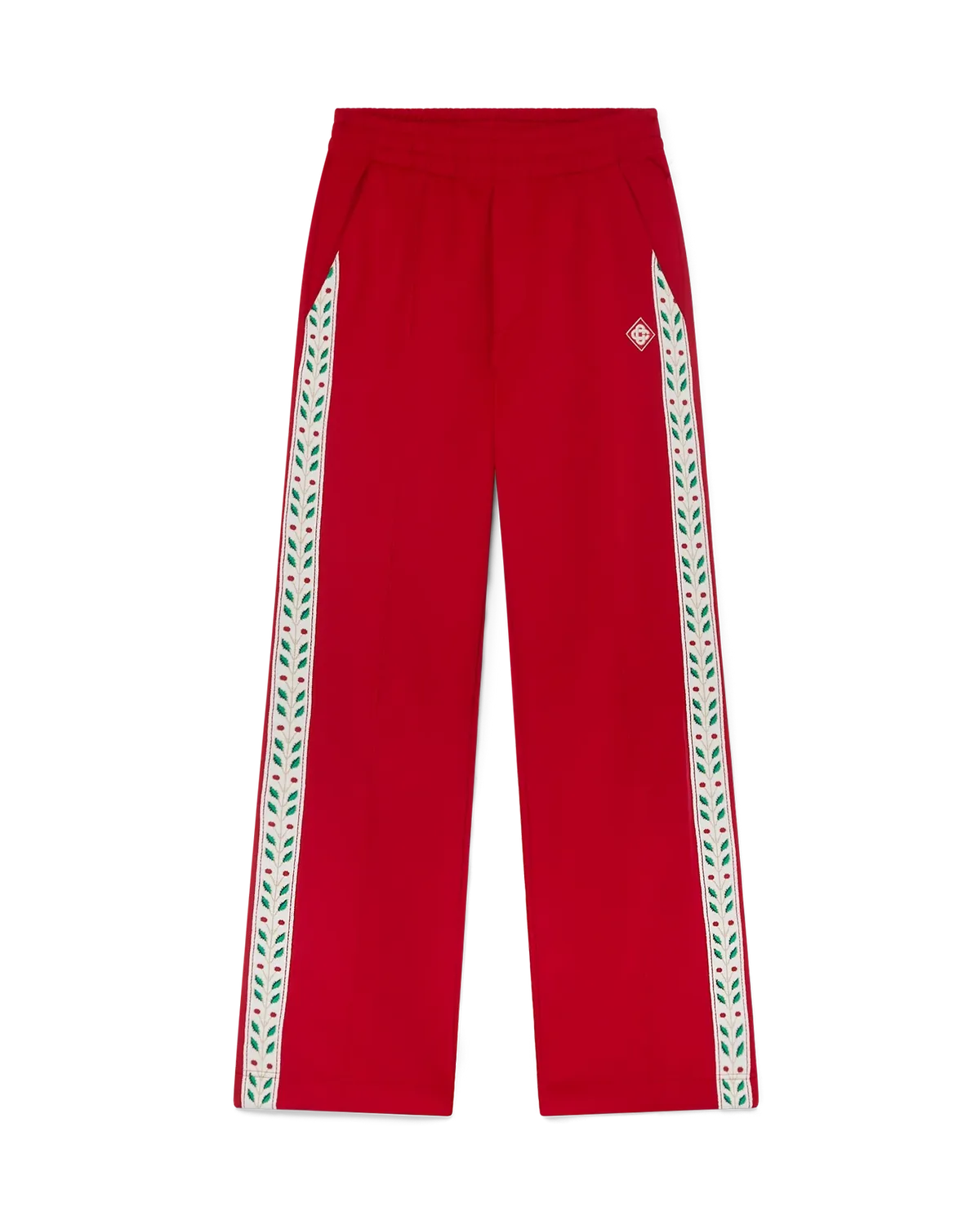 Casablanca Red Logo-Patch Striped Track Pants