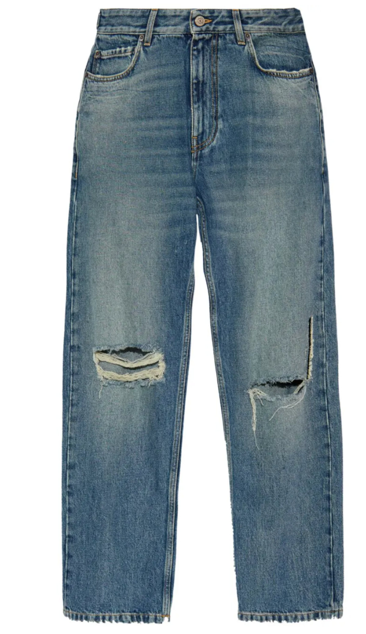 Balenciaga Ripped-detailing Denim Jeans