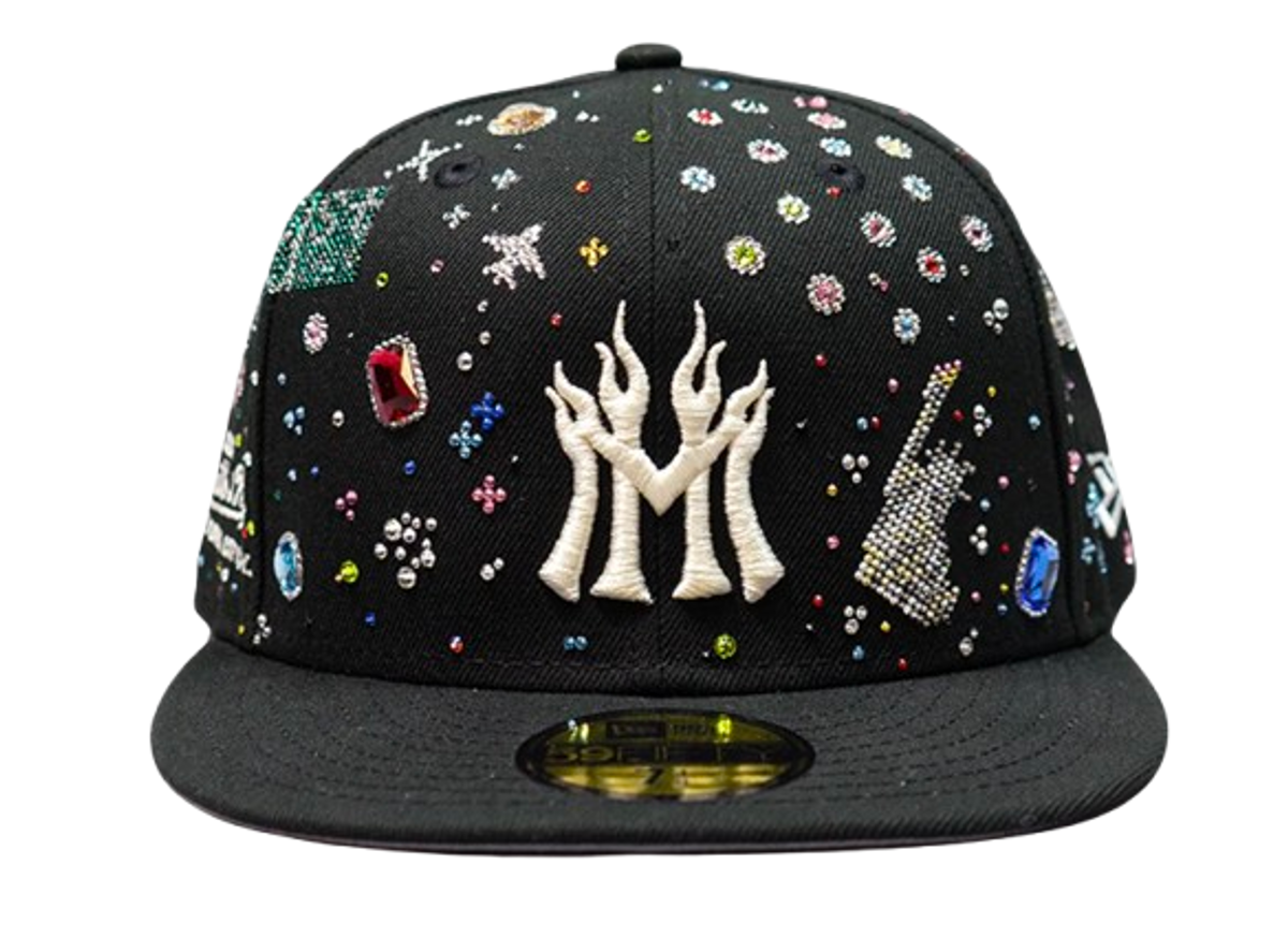 Mannahatta NYC Fuego Logo Baseball Cap with Swarovski Crystals