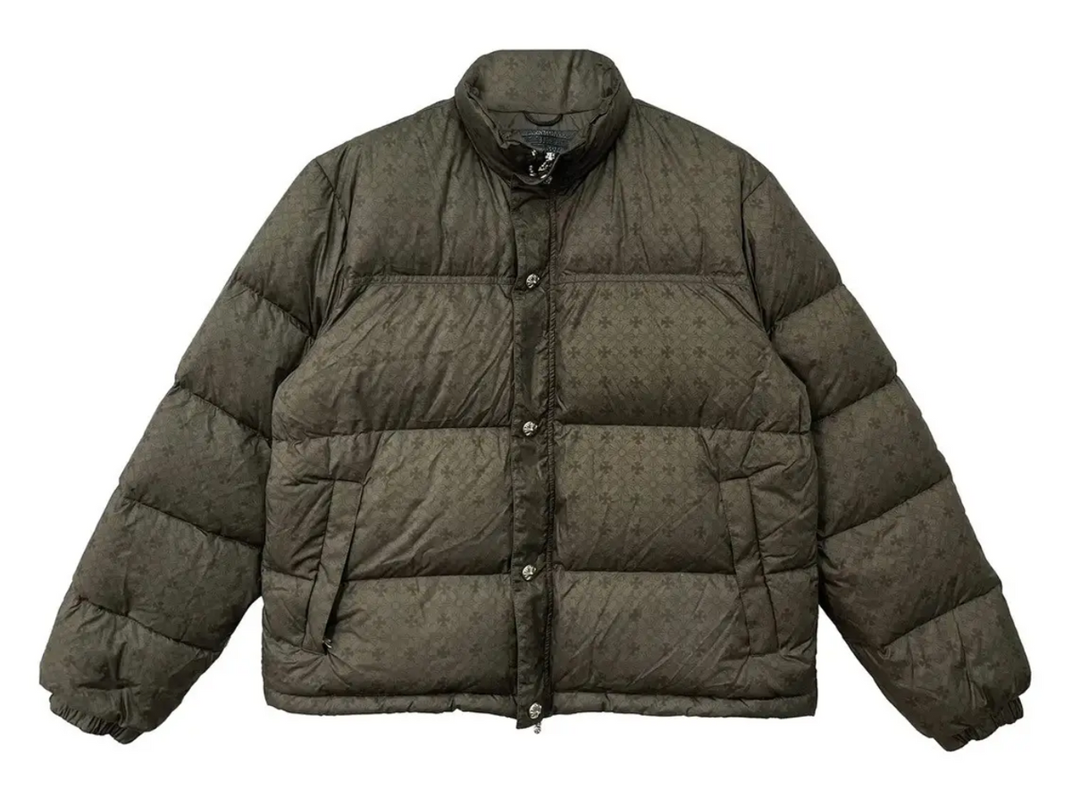 Chrome Hearts Monogram Olive Green Puffer Jacket
