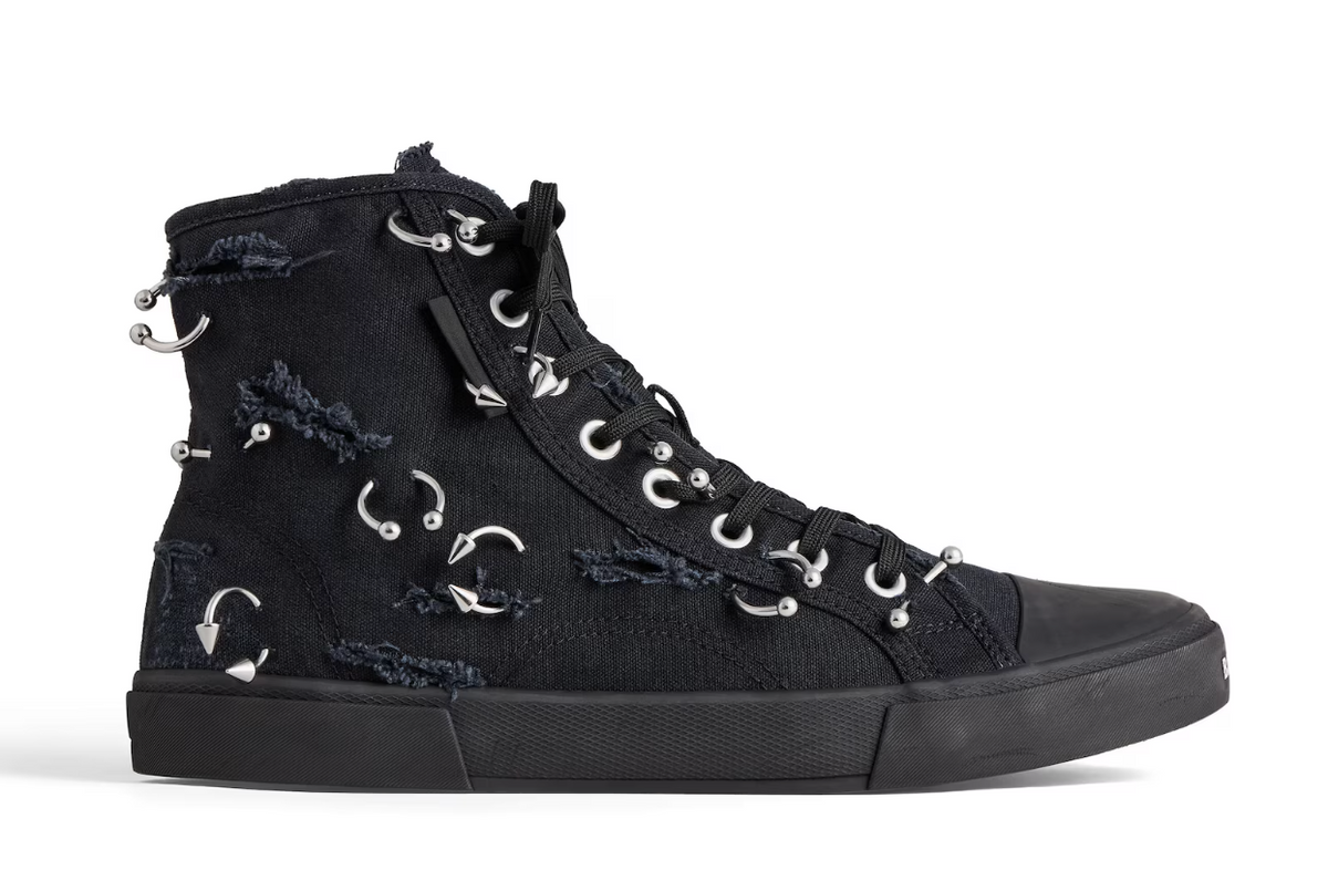 Balenciaga Paris High Top Sneaker with Piercings
