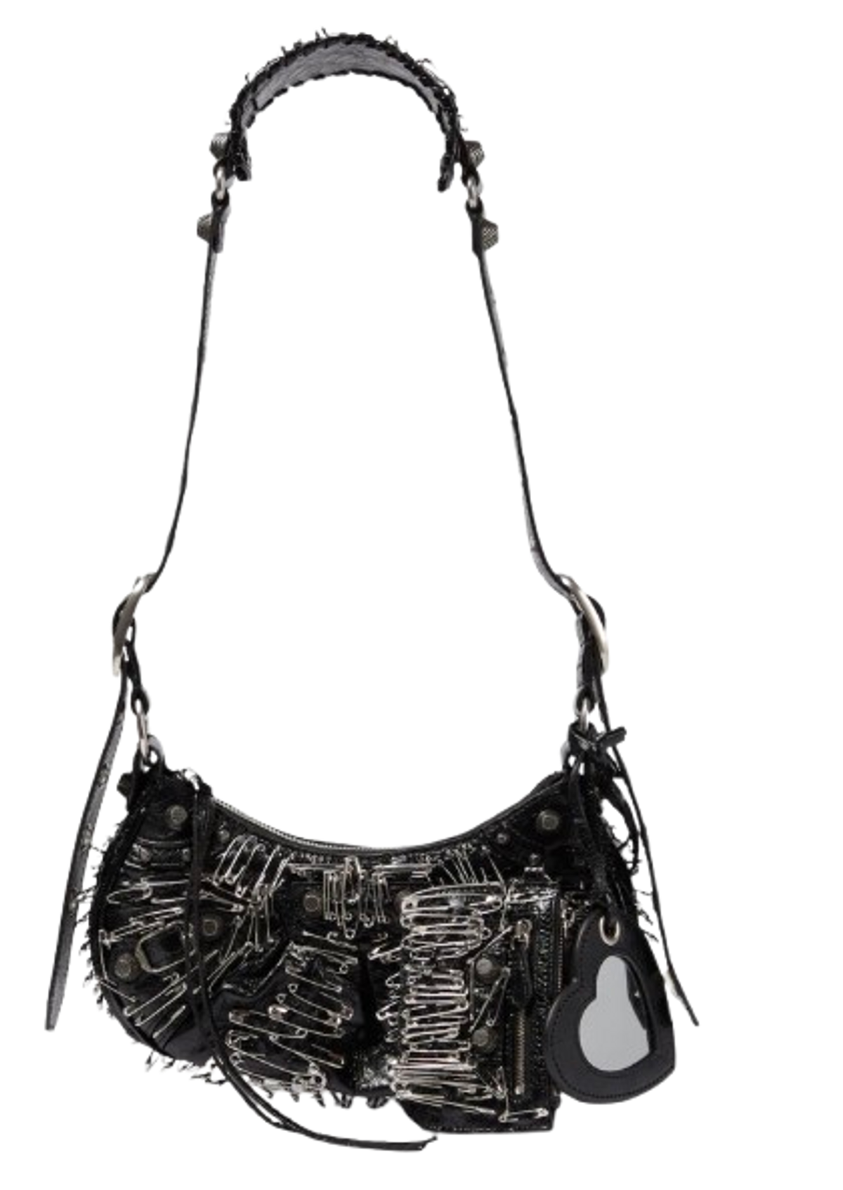 Balenciaga Xs Le Cagole Leather Shoulder Bag With Pins
